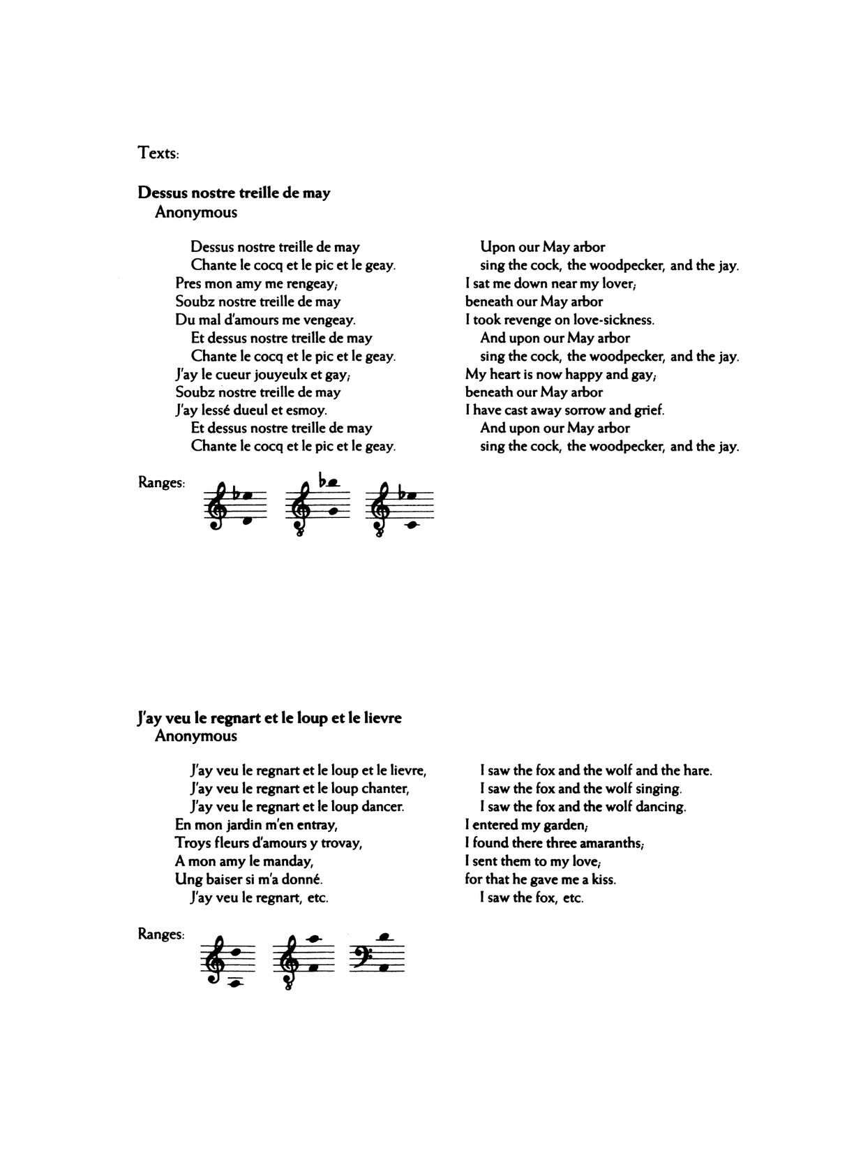 Willaert: Two Chansons