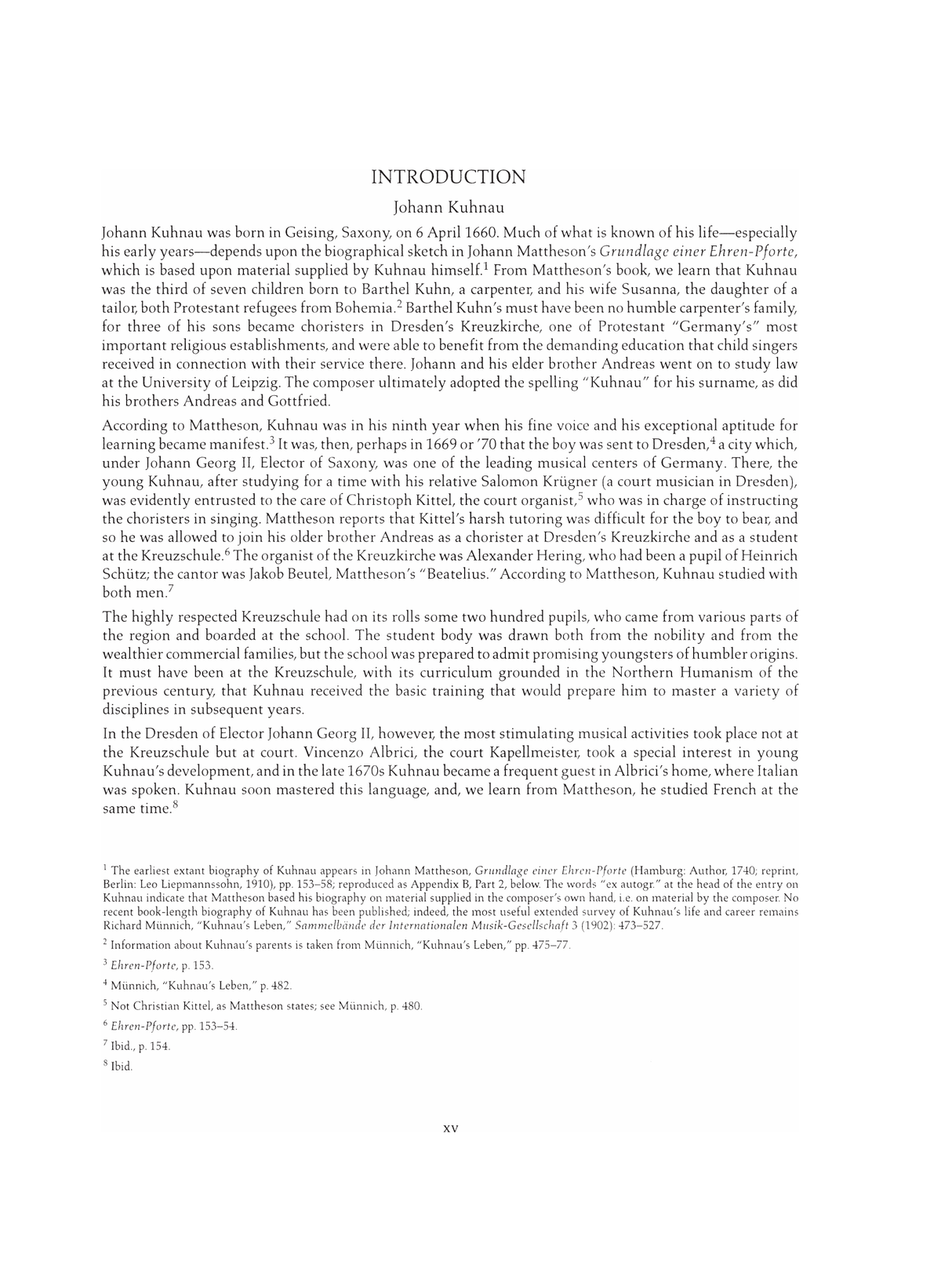 Kuhnau: The Collected Works for Keyboard