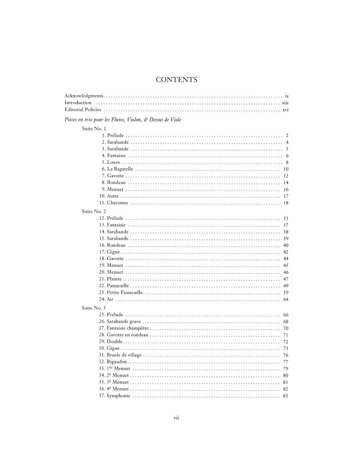 Marais: Pièces en trio