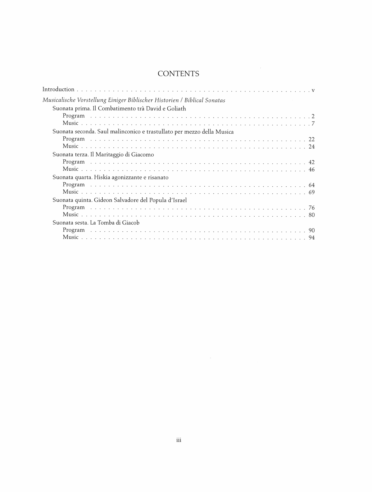 Kuhnau: 6 Biblical Sonatas