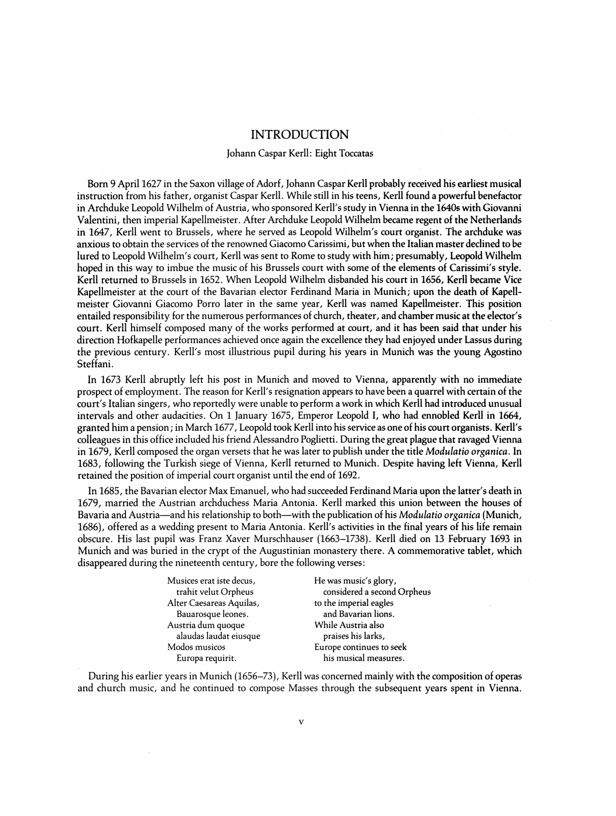 Kerll: Eight Toccatas