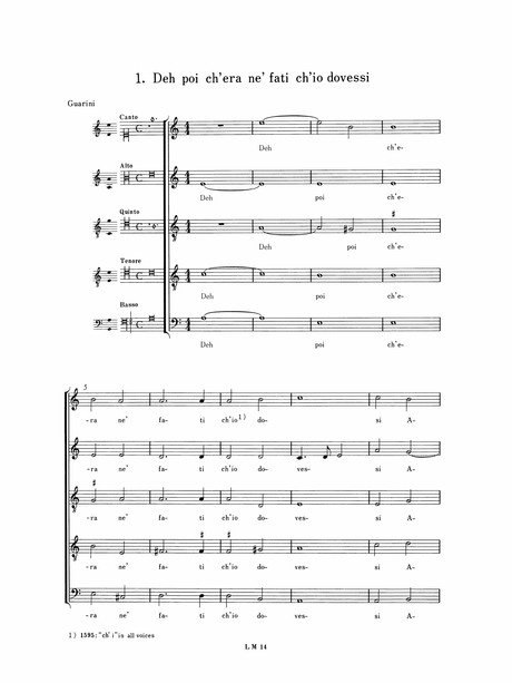 Marenzio: Il settimo libro de' madrigali a cinque voci (1595)