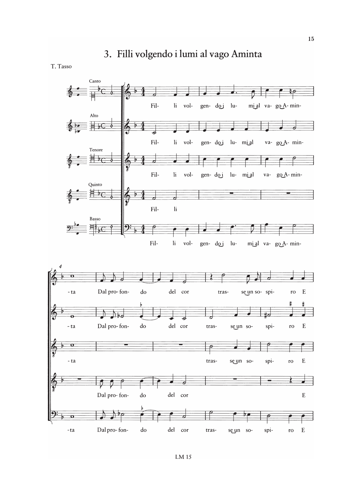 Marenzio: L'ottavo libro de' madrigal a cinque voci (1598)