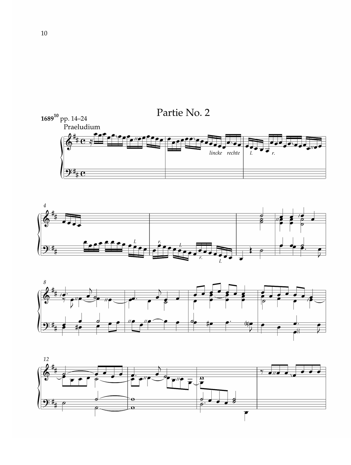 Kuhnau: Clavier Ubung, Erster Teil