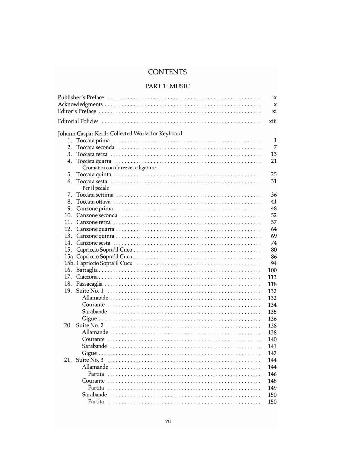 Kerll: Collected Works for Keyboard