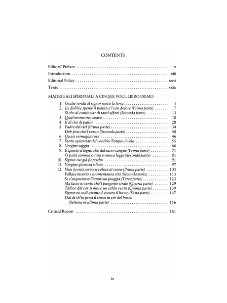 Marenzio: Madrigali spirituali a cinque voci, libro primo (1584)