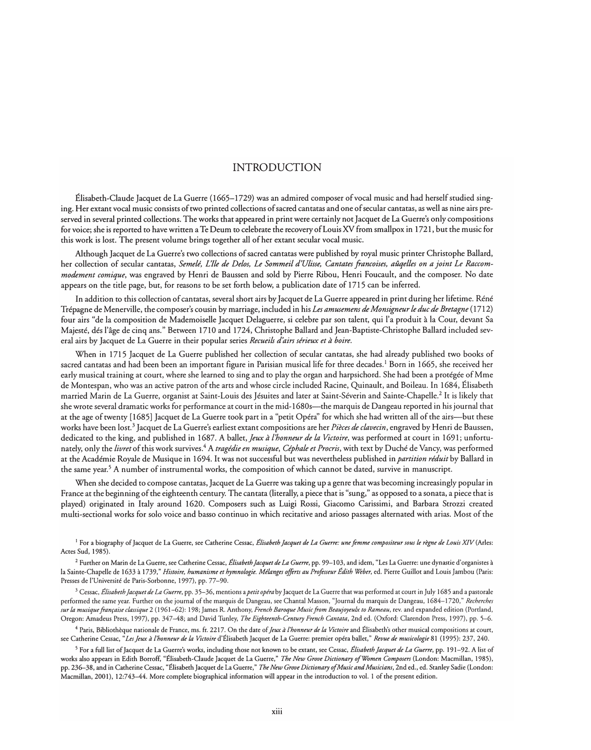Jacquet de La Guerre: Secular Vocal Works