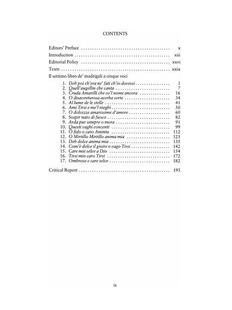 Marenzio: Il settimo libro de' madrigali a cinque voci (1595)