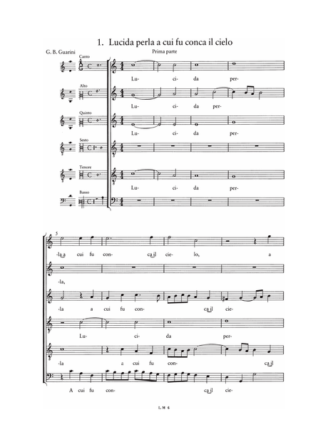 Marenzio: Il sesto libro de' madrigali a sei voci (1595)