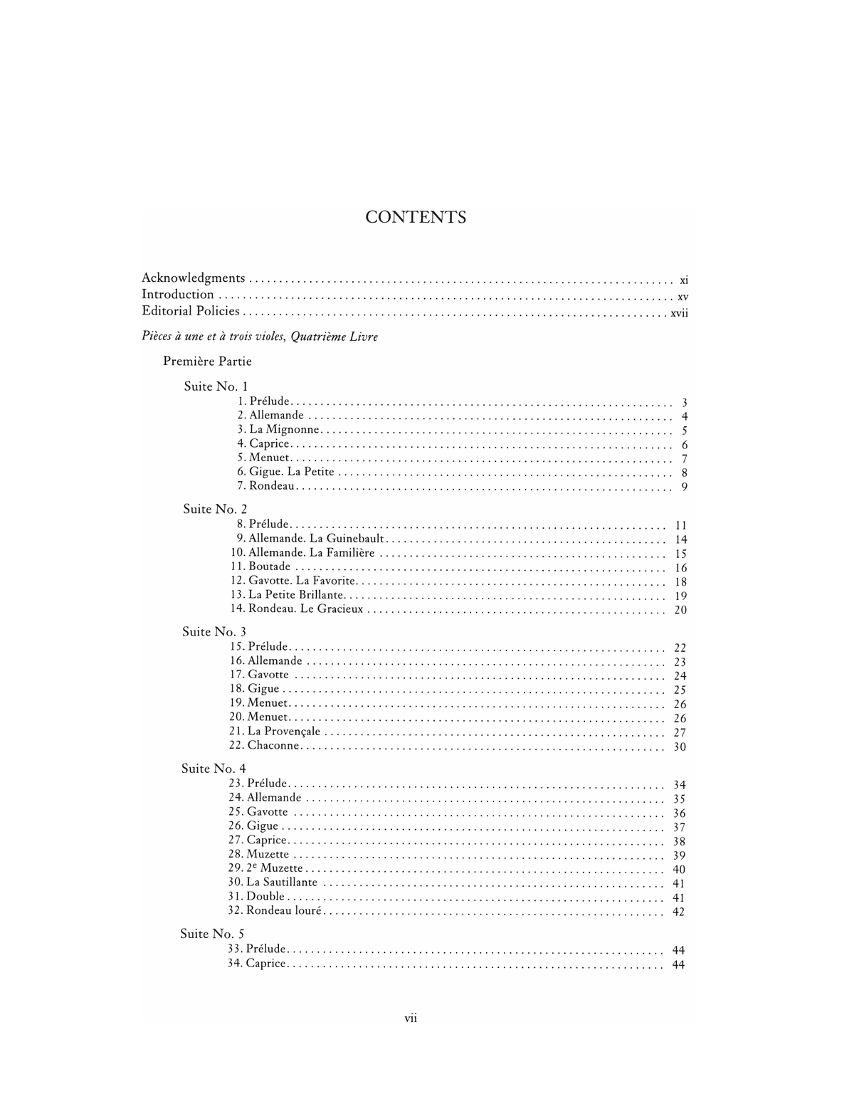 Marais: Pièces à une et à trois violes, Quatrième Livre (1717)