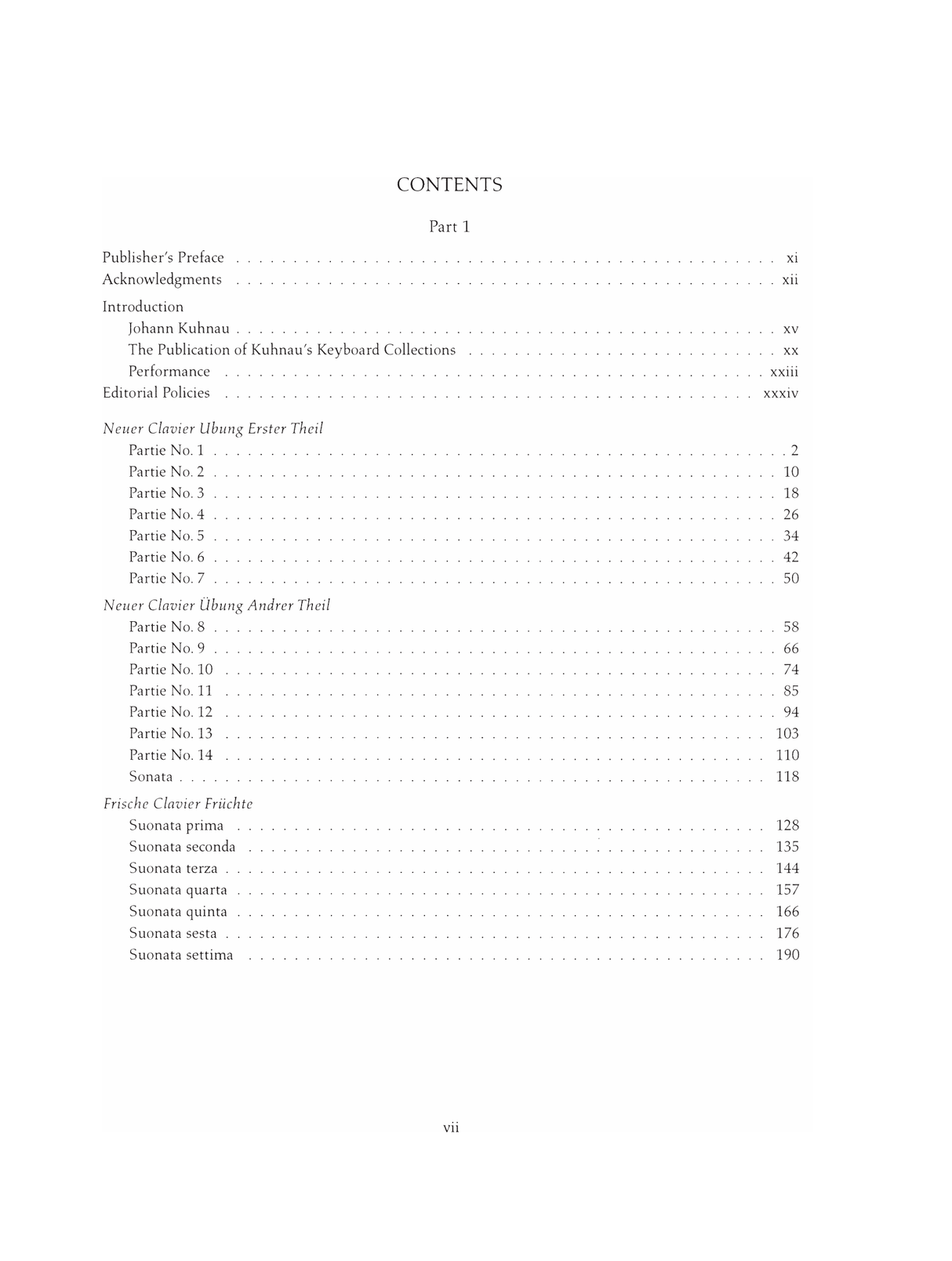 Kuhnau: The Collected Works for Keyboard