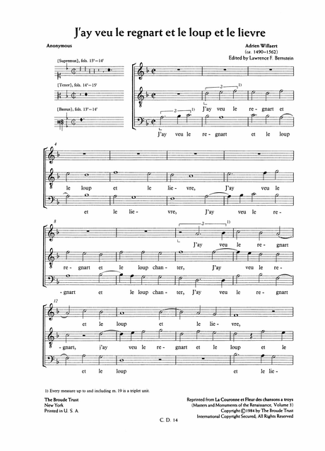 Willaert: Two Chansons