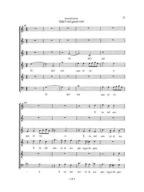 Marenzio: Il sesto libro de' madrigali a sei voci (1595)