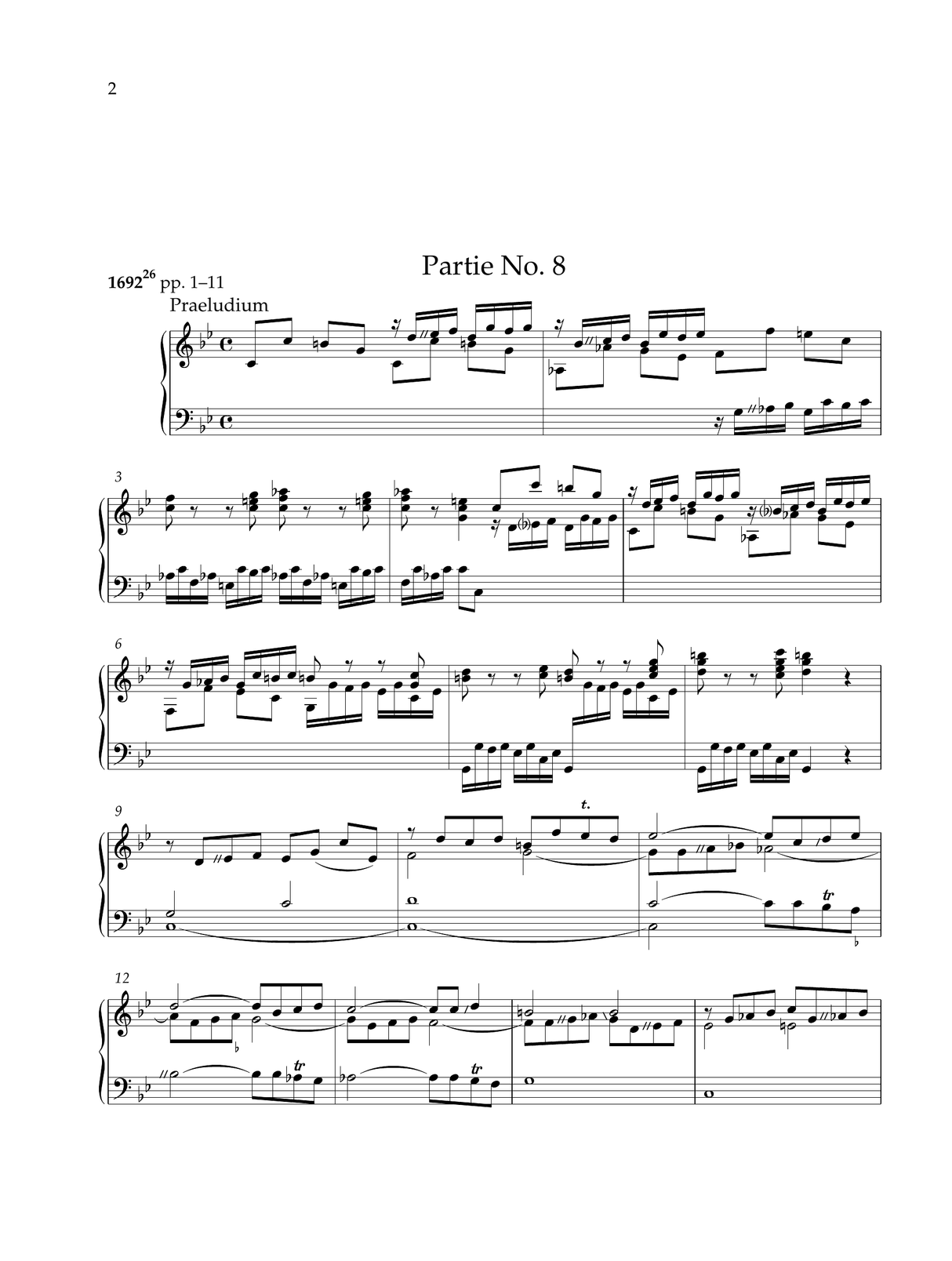 Kuhnau: Clavier Ubung, Andrer Teil